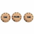 thumbnail image 2 of 4 Accessoires Pcs: 3Pcs 1 Volume et 2 Boutons de Commande de Guitare Ton pour Fender Strat & 1Pcs Slotted Os Courbé Écrou de Basse, 2 of 7