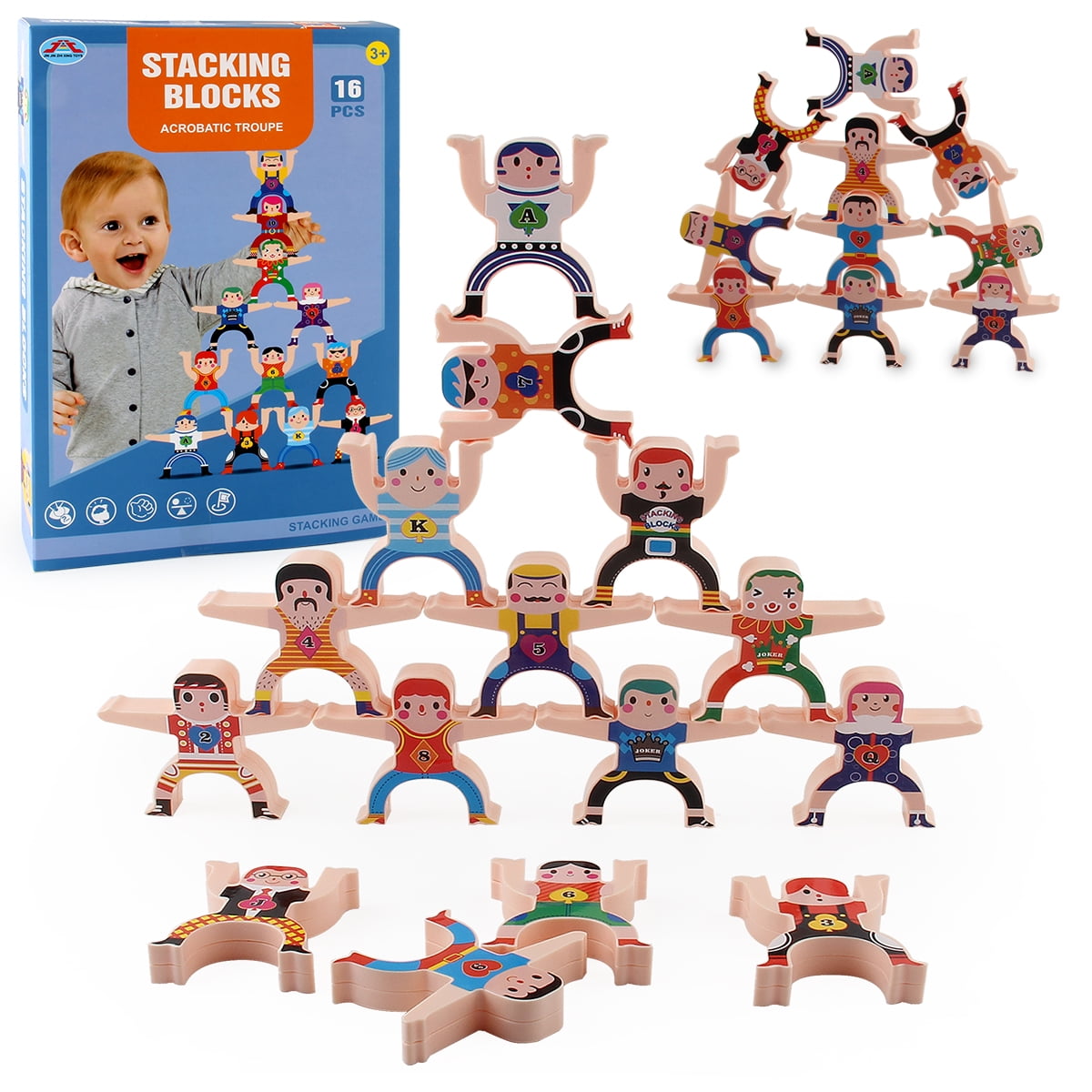 Stacking Hercules Interlock Toy Balancing Blocks Children Educational Toy