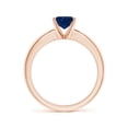 thumbnail image 2 of ANGARA Natural 1.55 Ct Tapered Shank Oval Solitaire Sapphire Ring in 14K Rose Gold for Women (Size-8x6mm) | September Birthstone, Anniversary, Jewelry Gift for Women | Natural Blue Sapphire Ring, 2 of 8