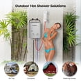 thumbnail image 4 of Camplux Calentador De Agua Sin Tanque De 1,32 Gpm Calentador De Agua De Propano Portátil Para Exteriores De 5 L Para Viajes De Campamento Con Protección Contra Sobrecalentamiento Ay132G Gris, 4 of 6