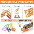 thumbnail image 4 of 100Pcs 5Colors Cat Springs Toys for Indoor Cats, Interactive Self-Play Hunting Toys for Kittens, Biting & Swatting Creative Cat Coils Toys, 4 of 6