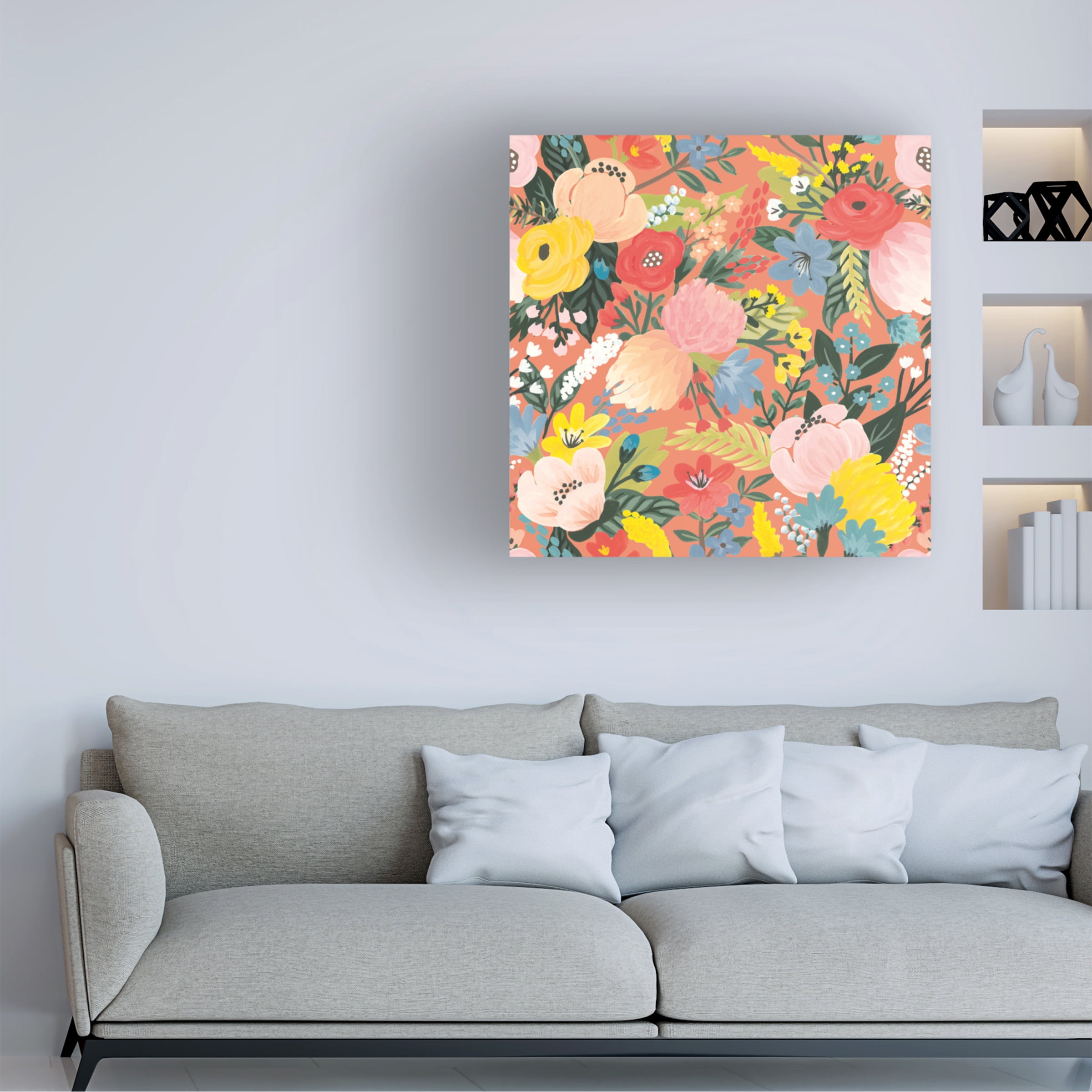 Trademark Fine Art 'Wild Garden Pattern IB' Canvas Art by Laura Marshall
