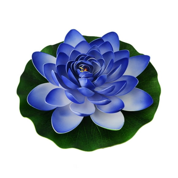 MOQIN Artificial Floating Foam Flower with Water Lily Pad Artificial Floating Pool Flowers Lifelike Ornament for Pond Pool Aquarium Home Garden Wedding Party Holiday Decoration