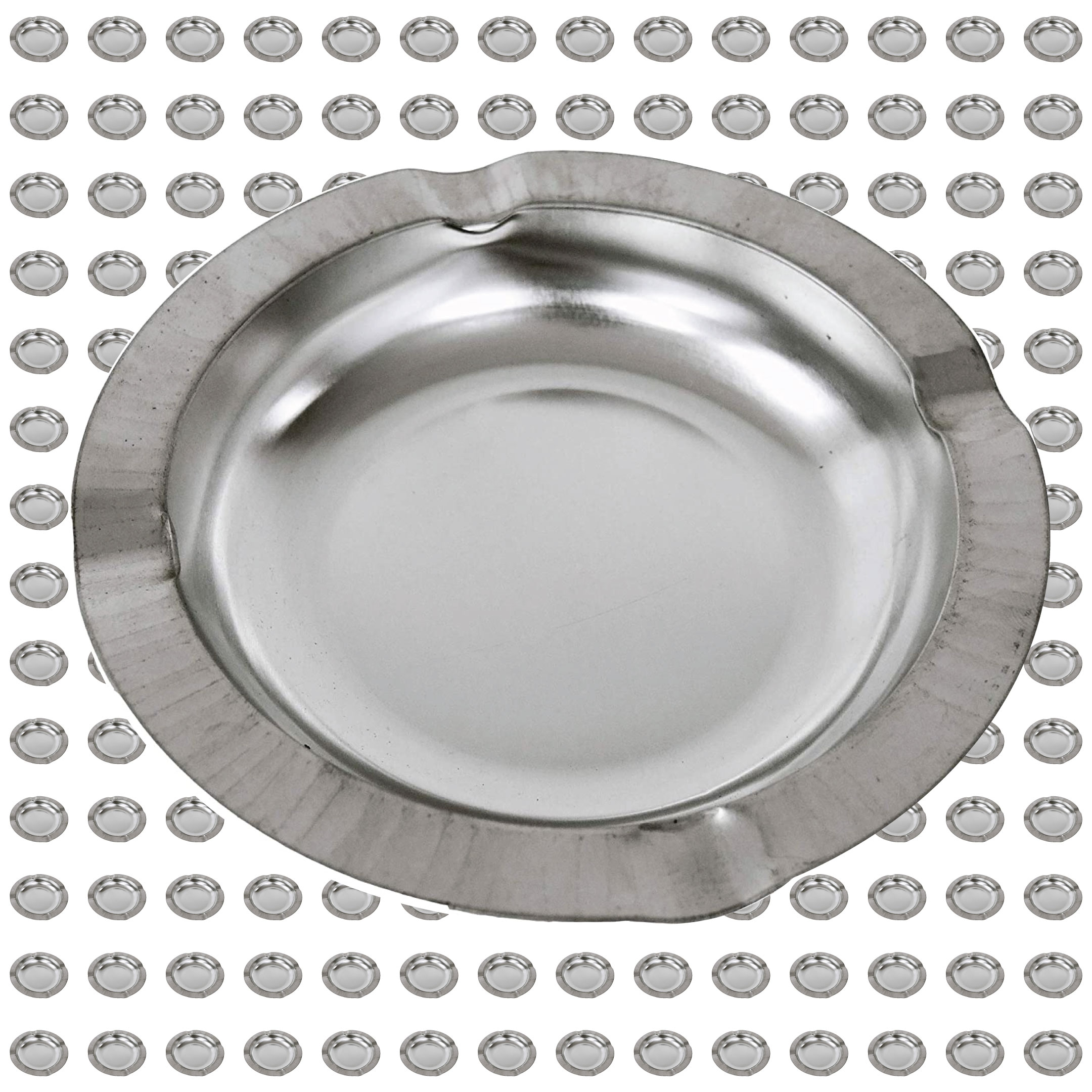 5 1/2" Metal Ashtrays Bulk case of 200 Ashtrays