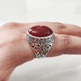 thumbnail image 5 of Red Onyx Mans Ring, Natural Red Onyx Gents Ring, December, Silver Jewelry, 925 Silver Ring, Birthday Gift, Heavy Mens Ring, Arabic Design, Ottoman Style Ring, Christmas, Turkey Mens Signet Ring, 5 of 7