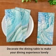 thumbnail image 6 of GZHJMY Set of 6 Beautiful Marble Texture Pattern Satin Napkin Square 20 Inches Table Napkins Soft Smooth Decorative Napkins for Wedding Banquet Party Decoration, 6 of 6