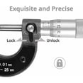 thumbnail image 4 of Precise Outside Micrometer Caliper Outside Diameter Measuring Tool 0-25mm Micrometer 0.01mm Graduation for Auto Repair and Automotive,, 4 of 5
