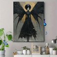 thumbnail image 4 of Gothic Dark Angel Watercolor Canvas Mystical Abstract Poster Wall Decor Print, 4 of 8