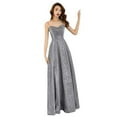 thumbnail image 3 of Evening Dress  Women's Halter Bling Party Wedding Banquet Long Dress  Elegant Prom Formal Gown, 3 of 5