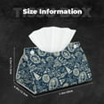 thumbnail image 6 of Lsque Nautical Style Printed Long Tissue Box Cover Holder, Facial Paper Organizer Dispenser,Triangle with Bottom Belt, PVC Leather Decorative Organizer, 6 of 9