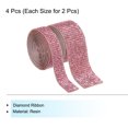 thumbnail image 3 of Unique Bargains 2 Roll 1 Yard 13.5/27mm Self Adhesive Crystal Rhinestone Ribbon for Crafts Project, Light Pink, 3 of 5