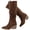 BrownMF 961, variant on LOVE STEETLY Women's Knee High Slouchy Boots, Pointed Toe Chunky Heel Casual Versatile Stylish Comfort Winter Tall Boot.