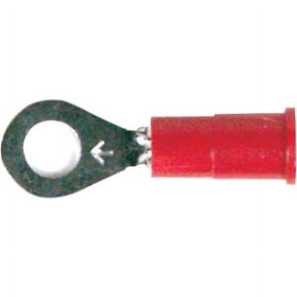 Red Vinyl Ring Terminal 8 Gauge 3/8 inch - Package of 25