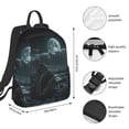 thumbnail image 2 of Fuzoiu Moonlit Night Sky Shark Print Lightweight Daypack,Weekender Bag for Men and Women, Travel Backpack with Padded Straps for School, Travel & Work, 2 of 7
