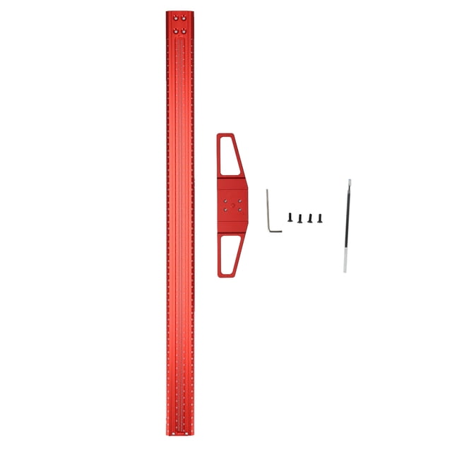 T Type Woodworking Ruler Hole Positioning Scribing Gauge Aluminum Alloy Measuring Tool for Carpenter(600mm(T600) )