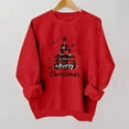 thumbnail image 5 of Cadancy Merry Christmas Sweatshirts for Women Plaid Xmas Tree Funny Print Pullover Tops Loose Crew Neck Long Sleeve Holiday Shirts Winter Vacation Party Outfits 2025, 5 of 5