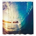thumbnail image 2 of Ambesonne Ocean Shower Curtain, Sunrise on Waves Sports, 69"Wx70"L, Pale Mauve and Blue, 2 of 2