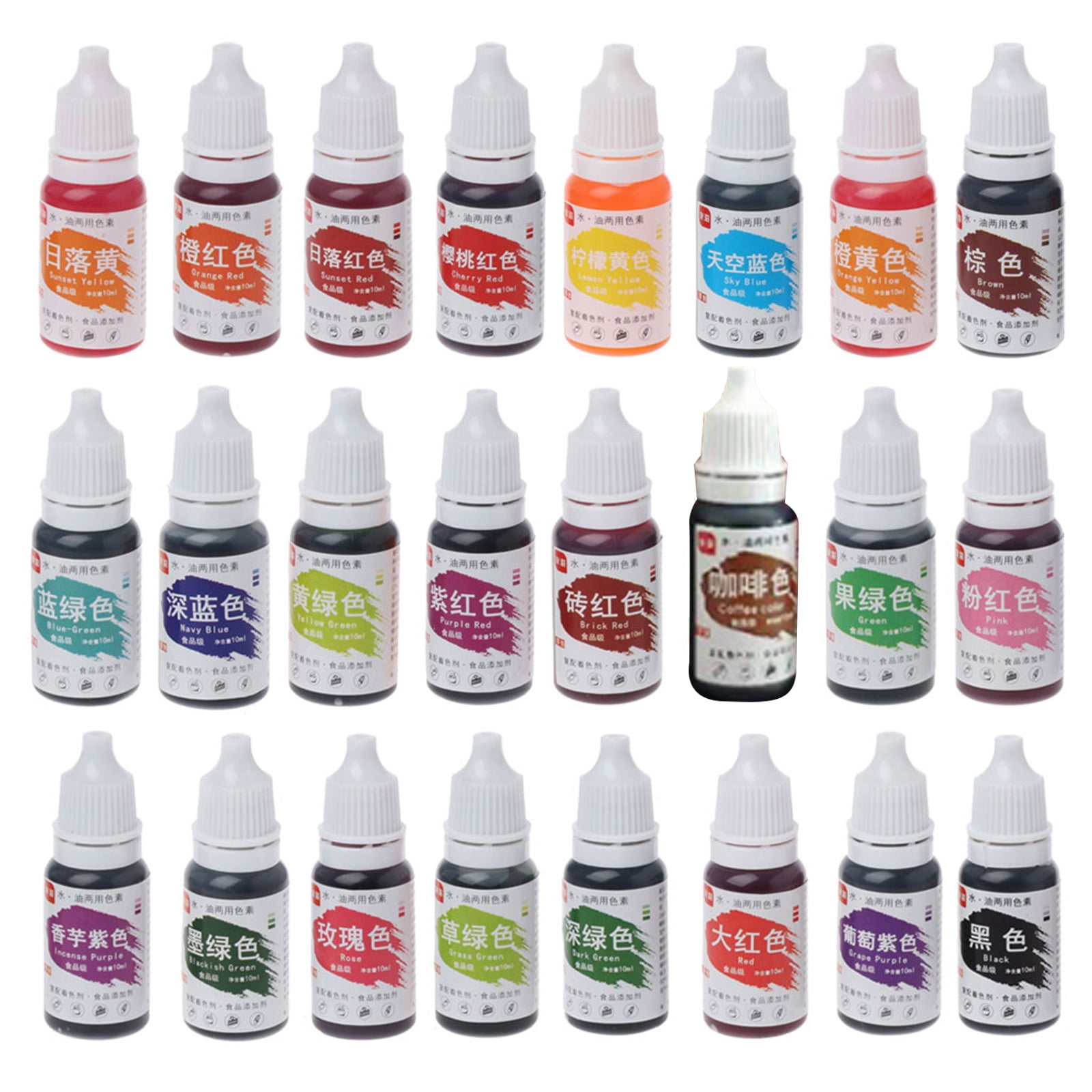 Techinal 24 Colors 10ml Natural Ink Food Coloring Cake Pastries Cookies DIY Craft Pigment For Cake Decoration Frosting Icing Fond