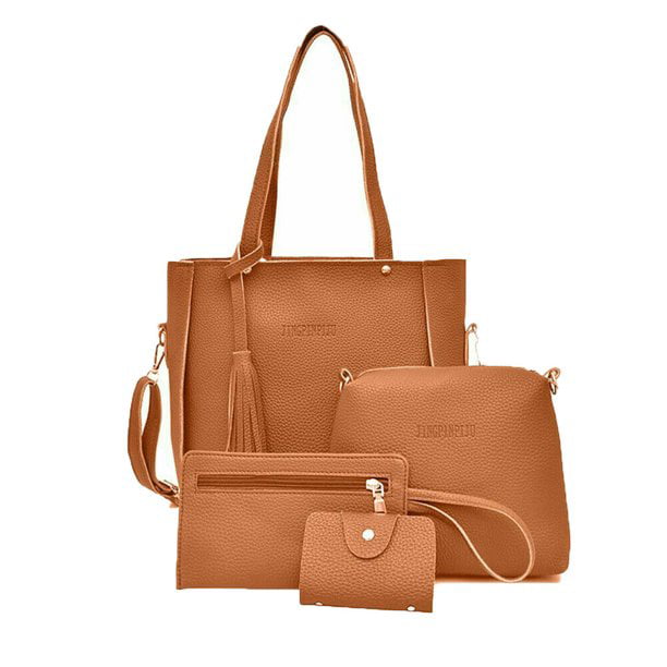 Handbags for Women Satchel Shoulder Bags Tote Bag Purse 4pcs Set 