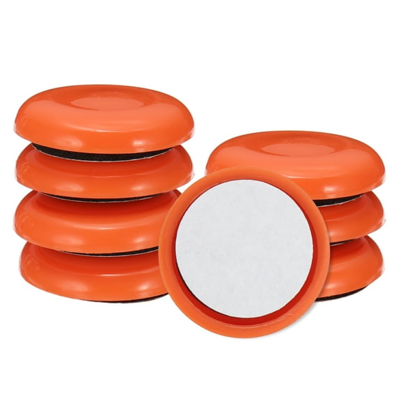 25mm Furniture Sliders, 8pcs Furniture Movers Sliders Round Gliders Self-adhesive for Carpet Heavy Furniture Floor Protectors Surface Table Desk Sofa, Orange