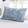 thumbnail image 5 of Blue Coral Coastal Throw Pillow Covers, Ocean Nautical Seaside Beach Soft Breathable Pillow Cases with Invisible Zipper for Sleeping, Toddler Pillowcases for Couch Bed Sofa Chair 12x20 Inches, 5 of 6