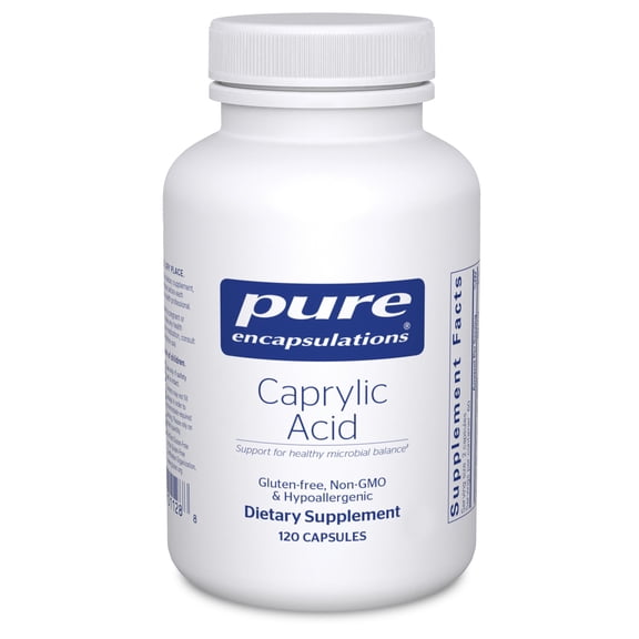 Pure Encapsulations Caprylic Acid | Supplement for Gut and Digestive Health, GI Balance, Gastrointestinal Support, and Intestinal Health* | 120 Capsules