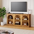 thumbnail image 4 of Tribesigns 63-inch Console Table, Farmhouse Entryway Table with 3-Tier Shelf, Wooden Sofa Console Behind Couch for Entrance, Hallway, Natural Brown, 4 of 8