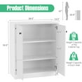 thumbnail image 3 of Costway 2-Door Storage Cabinet Buffet Cabinet with  3 Shelves Sideboard for Kitchen Hallway, 3 of 10