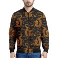 thumbnail image 5 of Sudadera con capucha y cremallera con estampado de dragón chino, chaquetas estampadas en 3D para hombre, chaqueta informal de moda con cuello alto, ropa, 5 of 5
