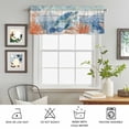thumbnail image 5 of Kitchen Valances for Window, Starfish Sea Turtle Retro Plank Light Filtering Rod Pocket Valance Curtain, Red Blue Coral Summer Ocean Short Curtains Window Topper for Bedroom Living Room 42x12in, 5 of 9