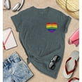 thumbnail image 3 of S4E Women's Gay Rainbow Heart LGBTQ Pride T-Shirt X-Large Dark Heather, 3 of 4