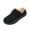 Black_012, variant on Women's Fleece Lined Faux Suede Mule Slippers, Adjustable Drawstring Slip-On Winter Clogs, Non-Slip Warm Indoor Outdoor House Shoes White 5.5(EU-36)