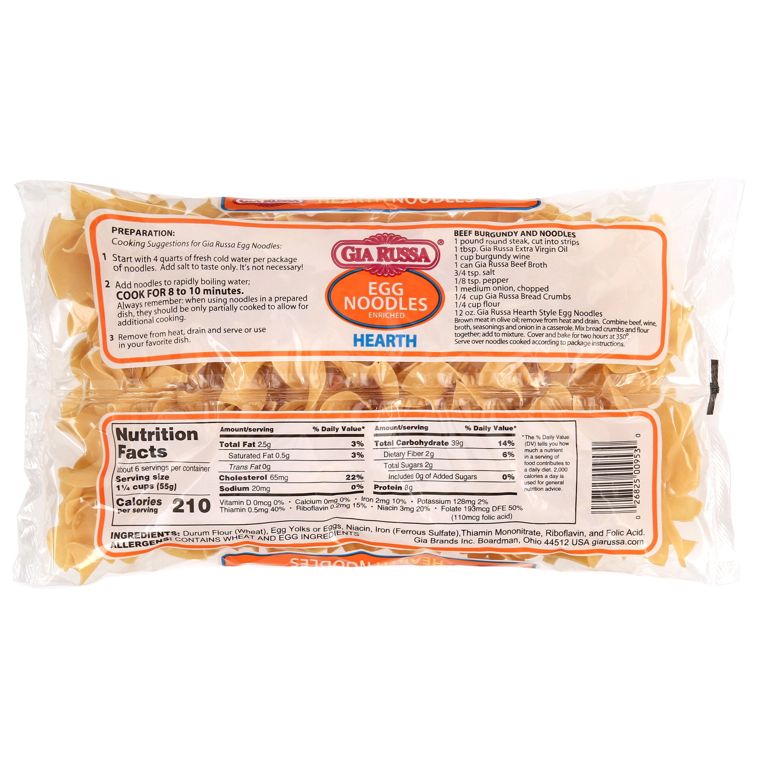 Gia Russa Hearth Egg Noodles, 12 oz