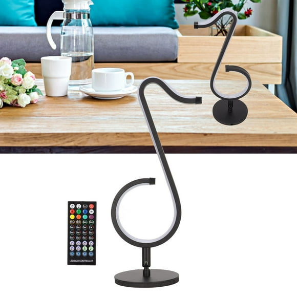 Musical Note Table Lamp, Smart Wick RGB Black Musical Note Lamp for Bedside for Bedroom for Living Room