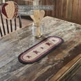 thumbnail image 4 of VHC Brands Braided Cotton Table Runner 8x24, Cotton Dining Room, Kitchen Table Runner, Jute Style, Farmhouse, Stenciled, Connell Collection, Rectangle 8x24, Stars, Burgundy, 4 of 5
