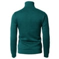 thumbnail image 3 of H2H Men's Slim Fit Turtleneck Basic Knit Sweater with buttons TURQUOISE US 2XL/ASIA 3XL (CMTTL091), 3 of 5