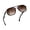 Brown-Grey Frame/Gradient Brown Lens, variant on Rectangle Polarized Aviation Sunglasses for Men Women Classic Pilot Sun Glasses with Spring Hinge
