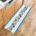 thumbnail image 5 of Kitchen Rugs and Mats,Nautical Starfish Coral Summer Coastal 2 Piece Anti Fatigue Area Runner Rug Set Comfort Standing Floor Mat,Seaside Beach Conch Non Slip Absorbent Doormats for Laundry/Bathroom, 5 of 6