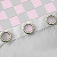 thumbnail image 5 of Feelyou Modern Buffalo Plaid Black Out Curtains for Teens, Grey Pink Square Curtains Pack of 2 (42x63 Each), Simple Fashion Style Bedroom Curtains, Black Out Curtains Decor, 5 of 7