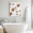 Bees Inset Canvas Wall Art for Living Room, Daisy White Wood Grain ...