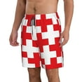 thumbnail image 2 of Logiee Red Cross 1 Print Mens Swim Trunks Quick Dry Board Shorts,Breathable Hawaii Beach Shorts Swimwear Bathing Suits-X-Large, 2 of 6