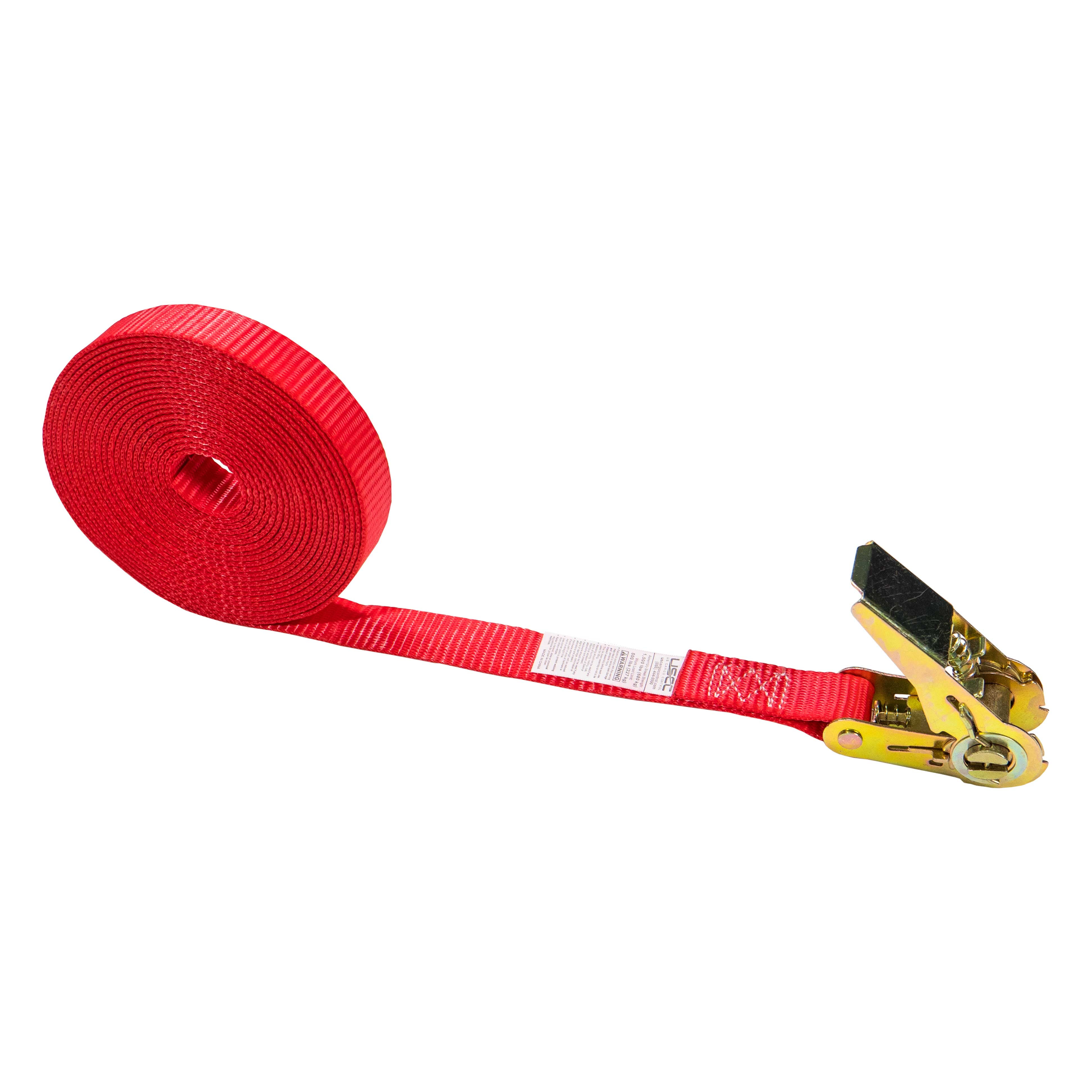 1" x 20' Red Endless Ratchet Strap