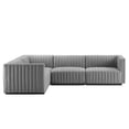 thumbnail image 3 of Modular Sectional Sofa Set, Black Grey Gray, Fabric, French Living Lounge Cafe Lobby Hospitality Restaurant, Modern Contemporary HB34033, 3 of 15