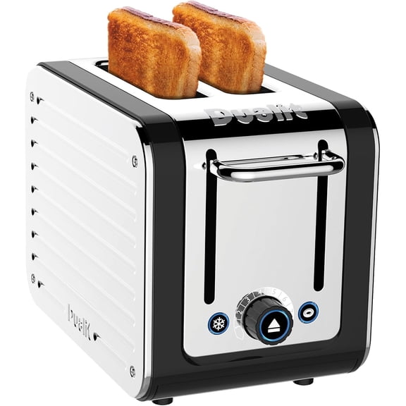 Design Series 2 Slice Toaster | Polished Stainless Steel with Black Trim | Extra-Wide Slots Peek and Pop Function Patented Perfect Toast Technology Matching Kettle Available