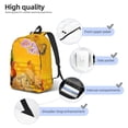 thumbnail image 5 of Daiia The Chicken Family Vintage Canvas Backpack for Men and Women ,Hiking Backpack,Travel Laptop Bag for School,Large Capacity Backpack, 5 of 8