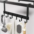 thumbnail image 4 of ChicYu 6-Hook Over-Door Organizer,Rust-proof Metal Garment Rack for Robes,Belts,Bathroom Closet Space Optimization Saving Storage Singles Rows Hooks Duty Black, 4 of 5