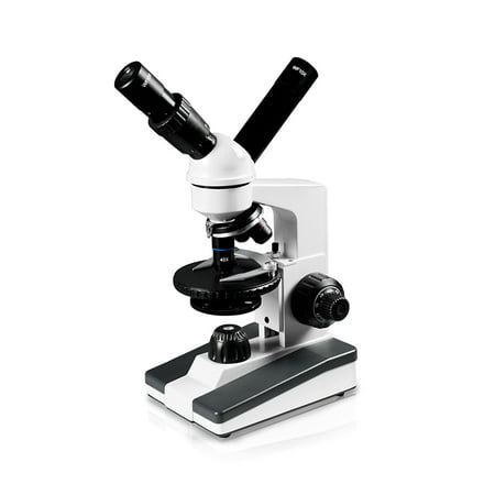 Vision Scientific VME0019-T-RC Dual View Compound Microscope, 10x WF & 25x WF Eyepiece, 40x-1000x Magnification, Brightfield LED Illumination, Gliding Round Stage, Rechargeable (Best Microscope For Viewing Trichomes)
