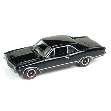 Chevrolet Chevelle Carpet - 1967 Chevrolet Chevelle Gloss Black, Muscle Cars 0.015 in. Diecast Model Car