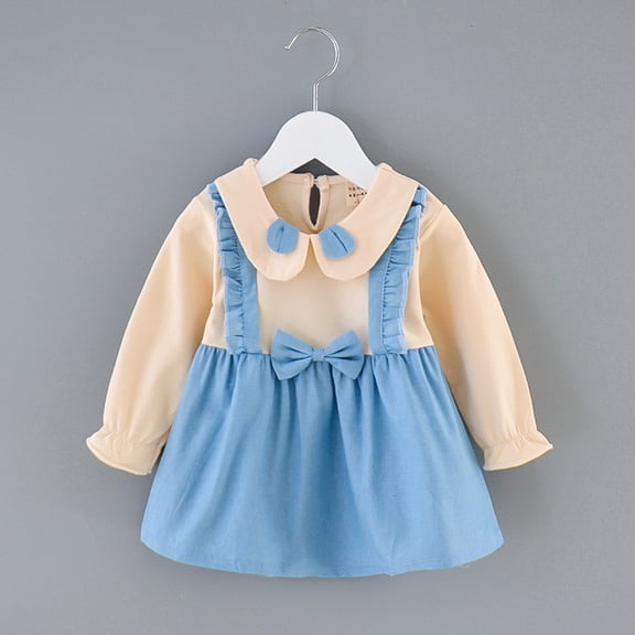 Toddler Kids Baby Girls Doll Collar Sling Dress Clothes Outfits Summer Beach Dress For Girl Girls Dress Shirt