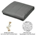 thumbnail image 5 of Costway Weighted Blankets 100% Cotton w/ Glass Beads Dark Grey 12 lbs, 48'' x 72'', 5 of 7